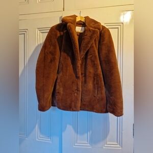 Brown Faux Fur Jacket